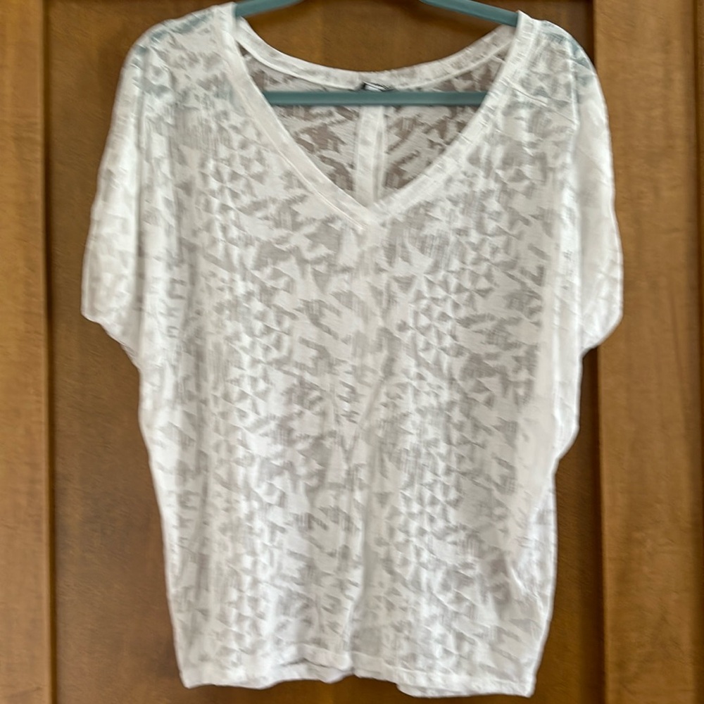 White sheer top